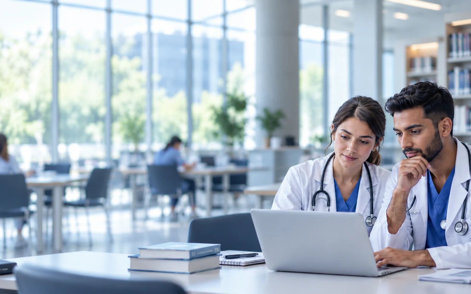 Two doctors revising together